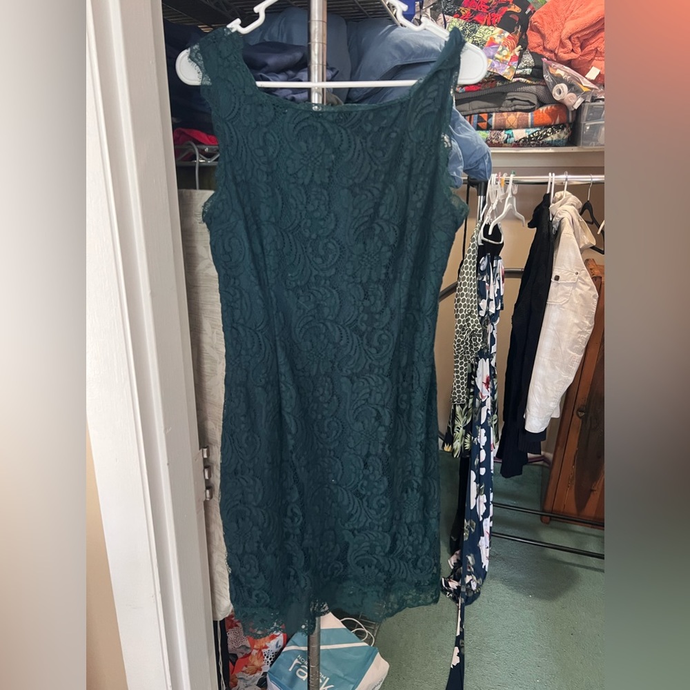 Stretchy lace mini dress